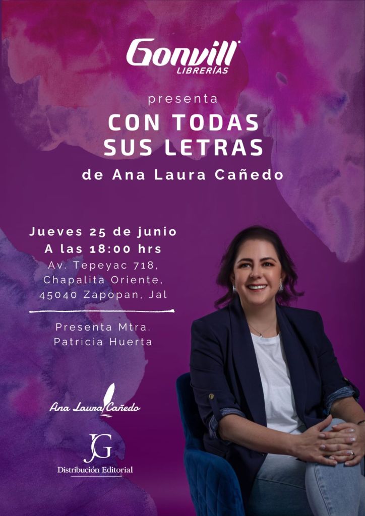 Invitación a la presentación del libro con todas sus letras en Guadalajara 2026