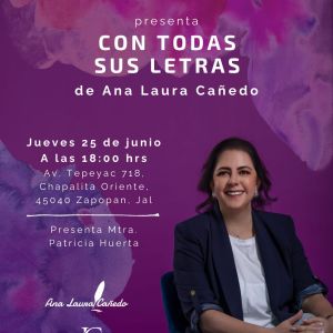 Invitación a la presentación del libro con todas sus letras en Guadalajara 2026